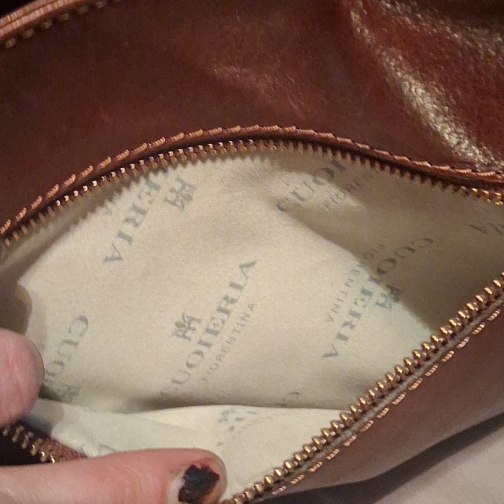 Cuoieria Fiorentina Clearence From $400 Brown Leather Messenger Bag - Picture 14 of 16